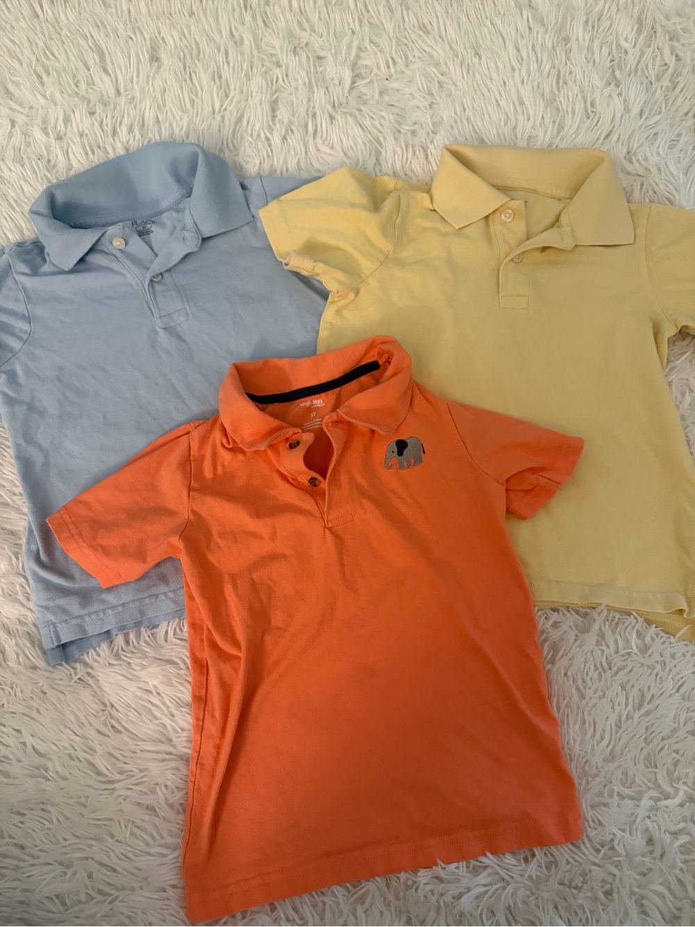 Boys 5T Polo Shirt Bundle Place Carter's H&M 100% Cotton Lot of 3